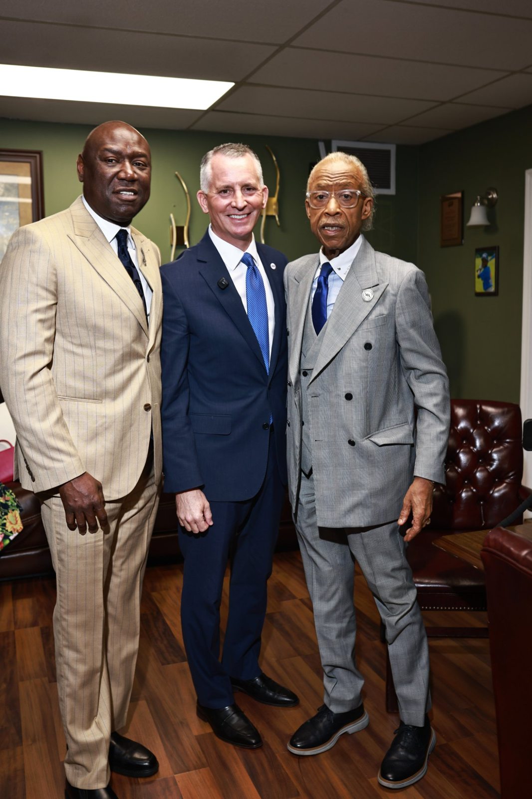 Attorney Ben Crump, former Congressman David Jolly, and Rev. Al Sharpton together in Tallahassee
