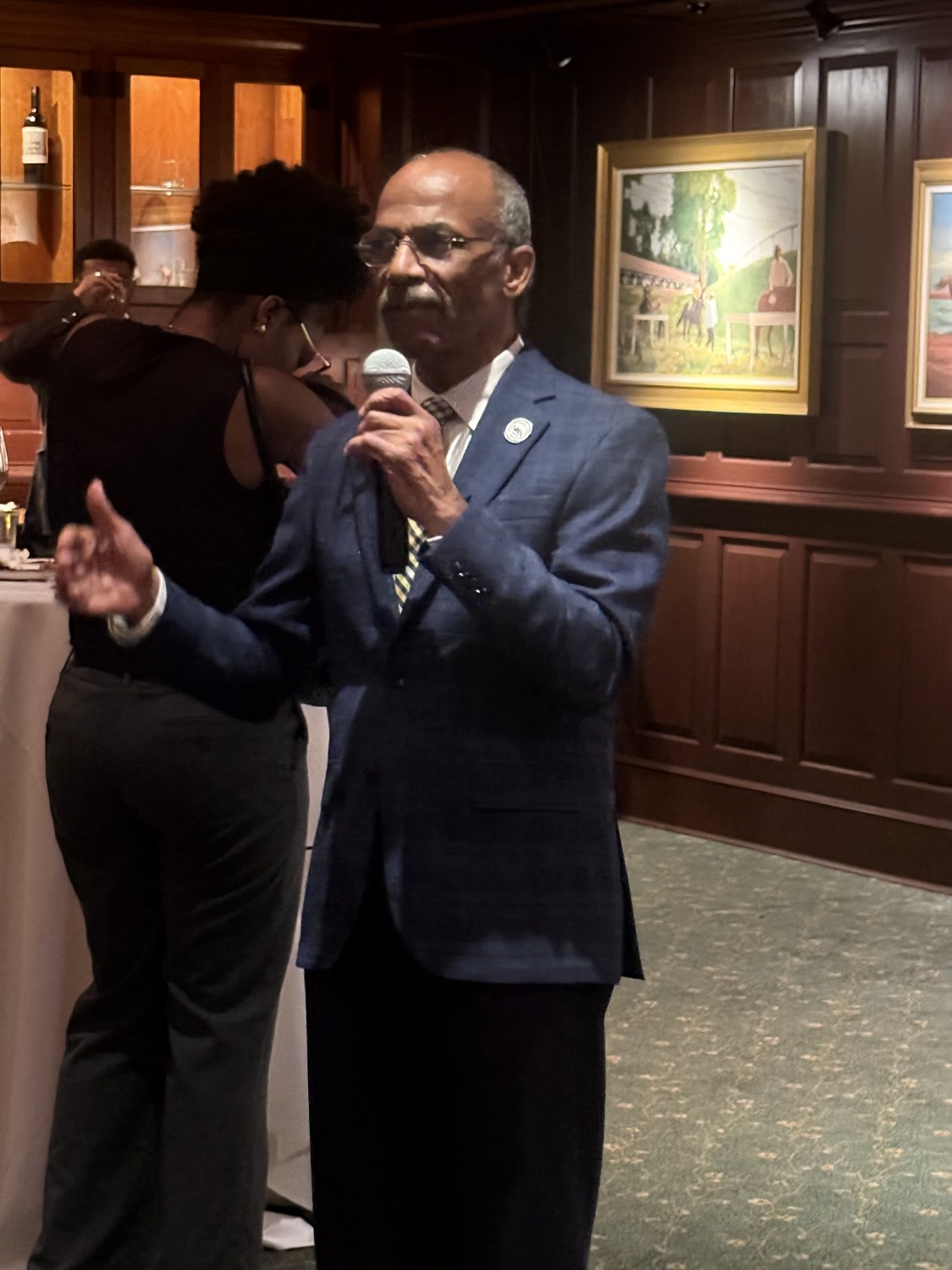 Johnny Mack of the National Action Network delivering remarks at a reception during CBC 2026
