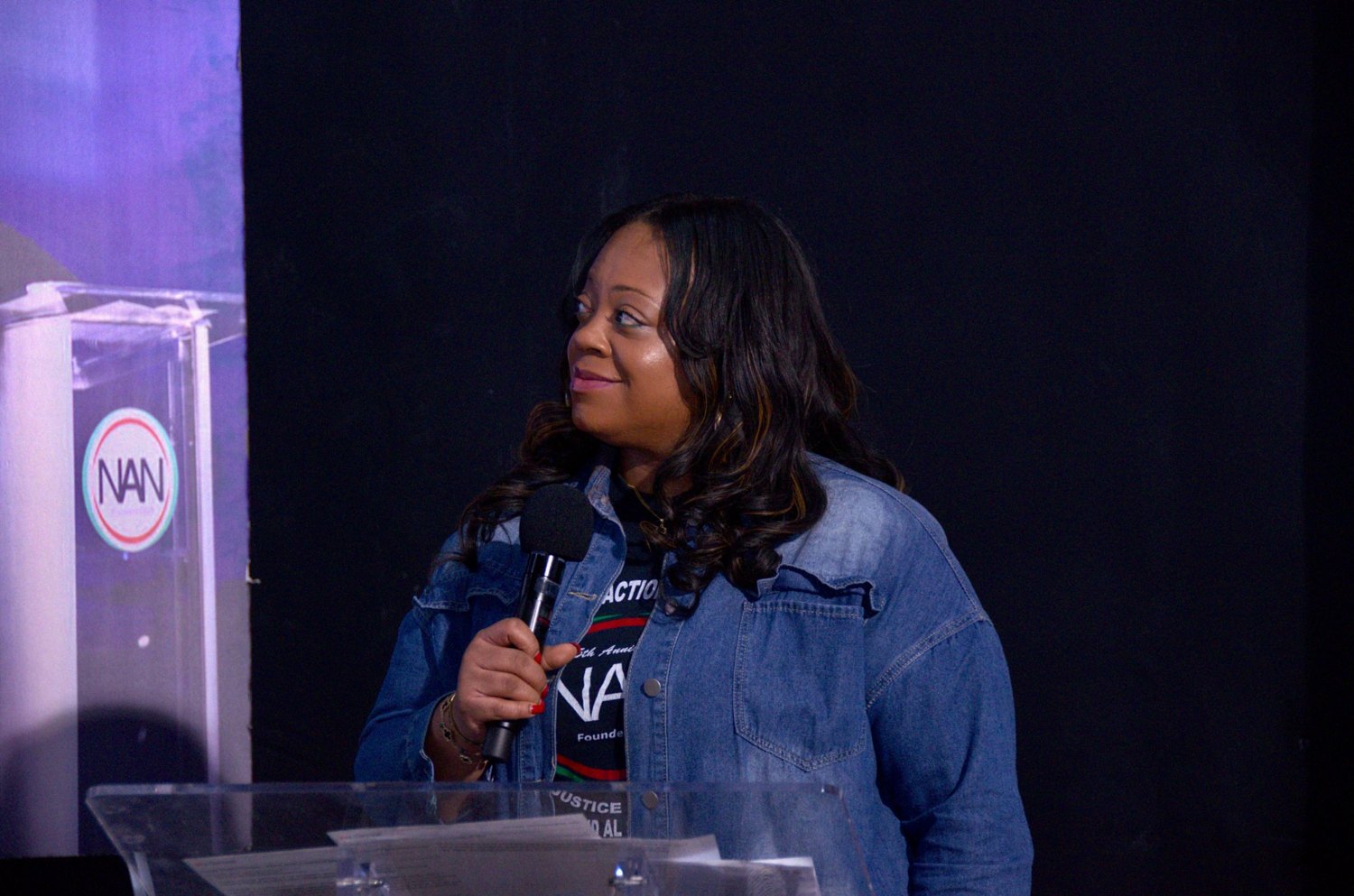 A speaker at the podium during the NAN Youth Huddle