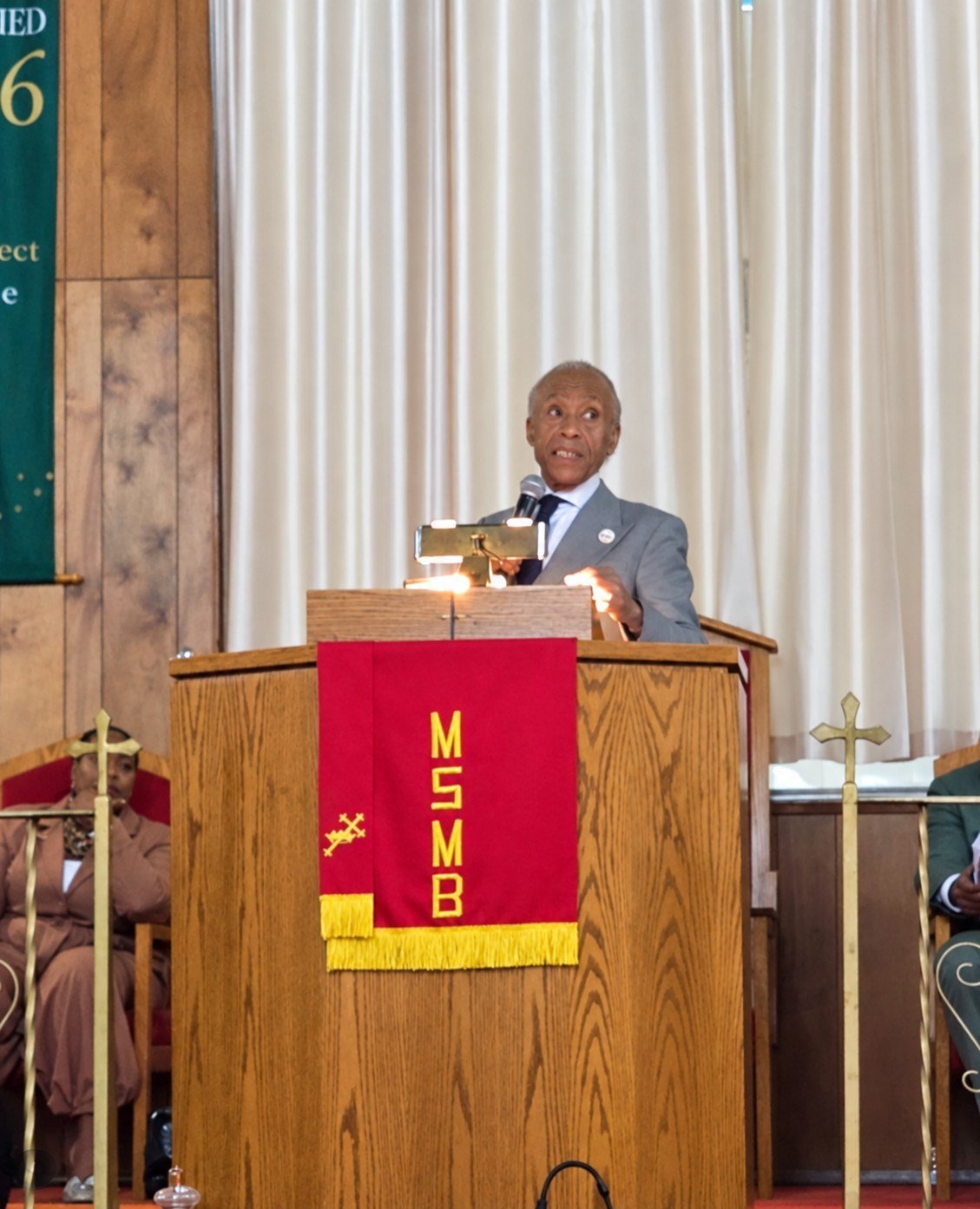 Rev. Al Sharpton preaches at Morning Star Missionary Baptist Church's 90th anniversary