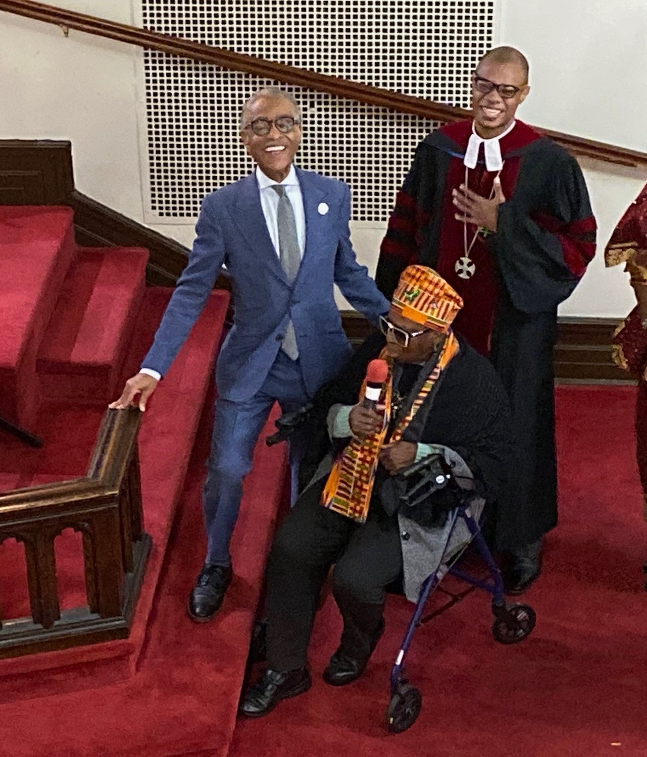 Rev. Al Sharpton with Mother Katherine Nixon at Mother AME Zion Church