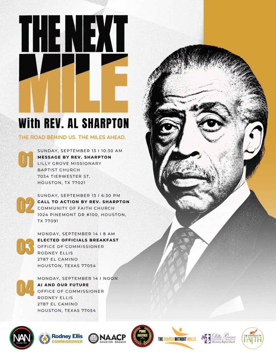 The Next Mile with Rev. Al Sharpton — Houston, TX, September 13–14