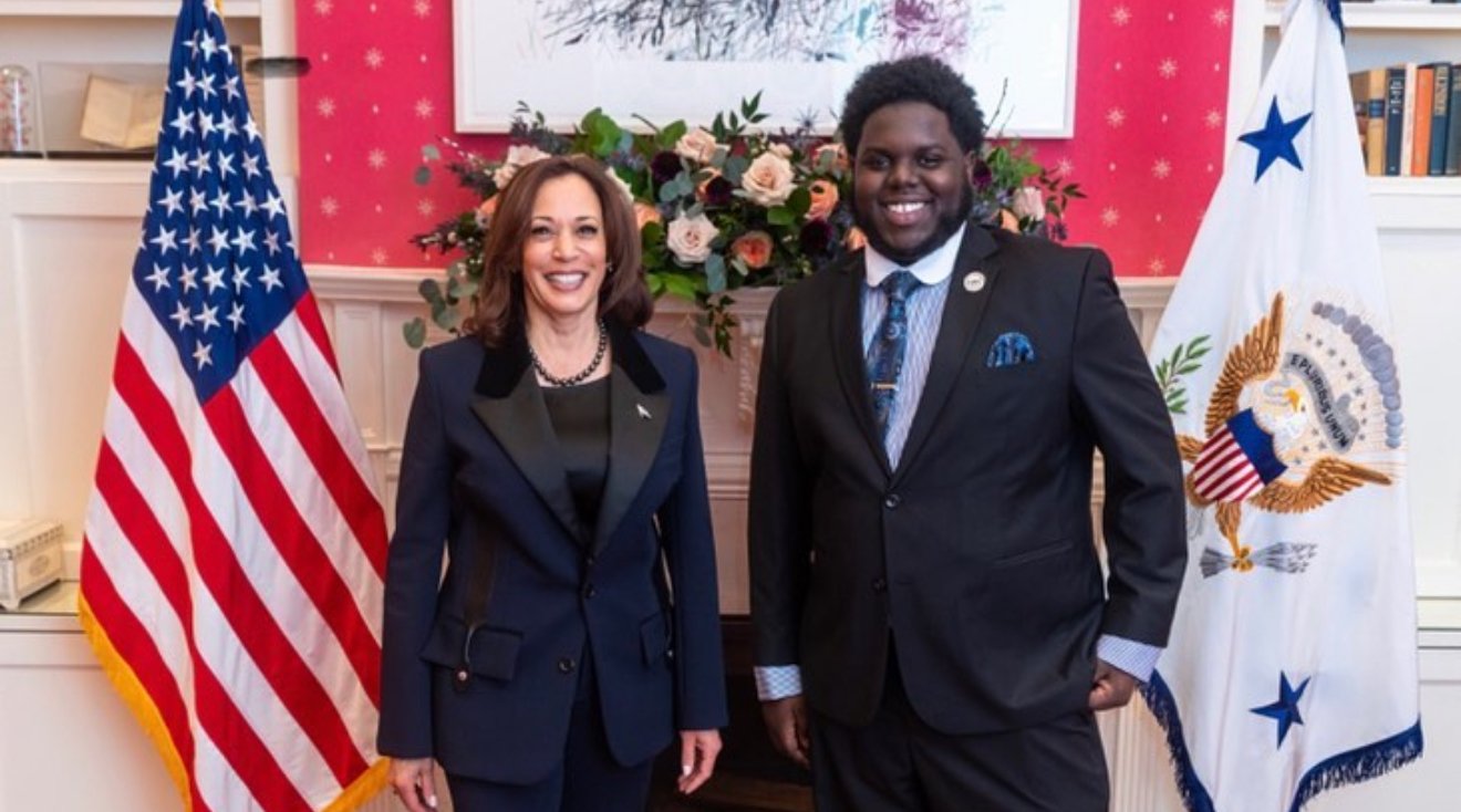 Ousmane Diallo with Vice President Kamala Harris
