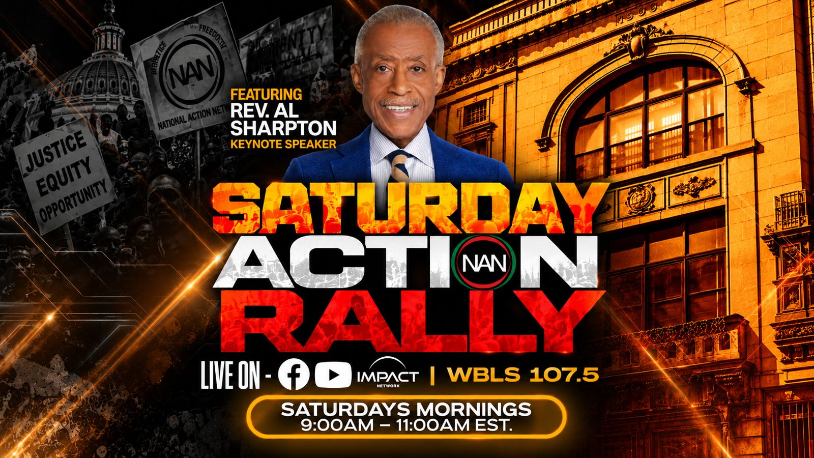 Saturday Action Rally featuring Rev. Al Sharpton — live Saturdays 9 to 11 AM ET
