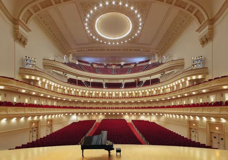 Inside Carnegie Hall's Stern Auditorium / Perelman Stage, the venue for the Triumph Awards 2026